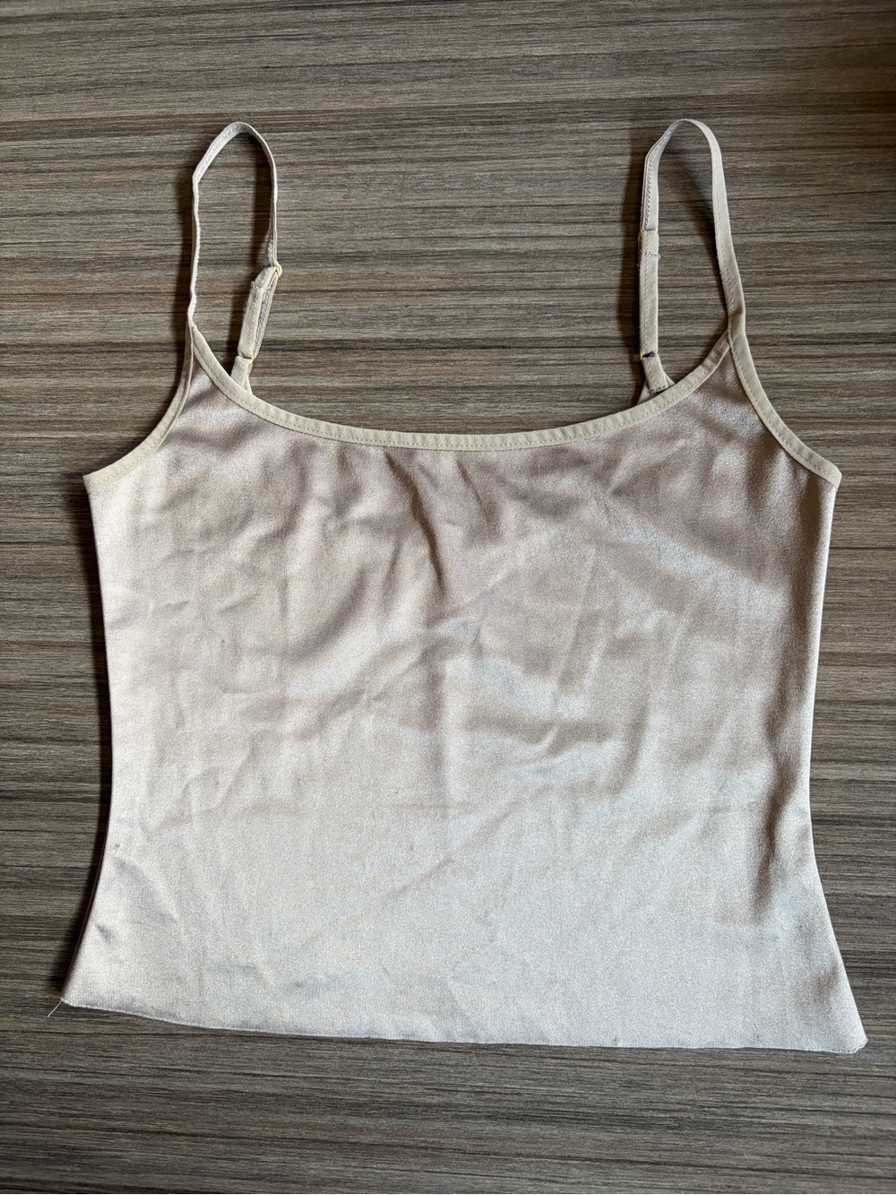 Free People Nude Satin Camisole with Adjustable Straps